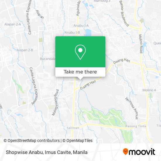 Shopwise Anabu, Imus Cavite map