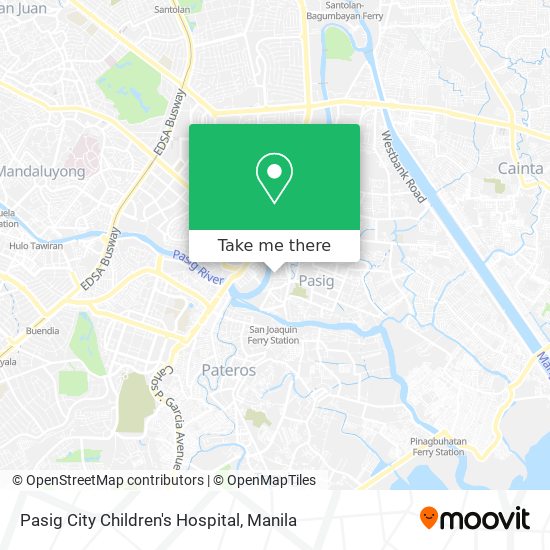 Pasig City Children's Hospital map