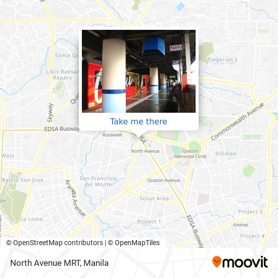 North Avenue MRT map