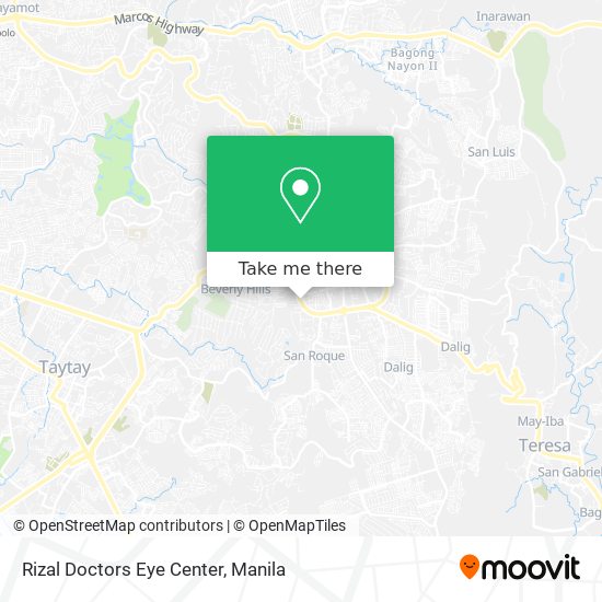 Rizal Doctors Eye Center map