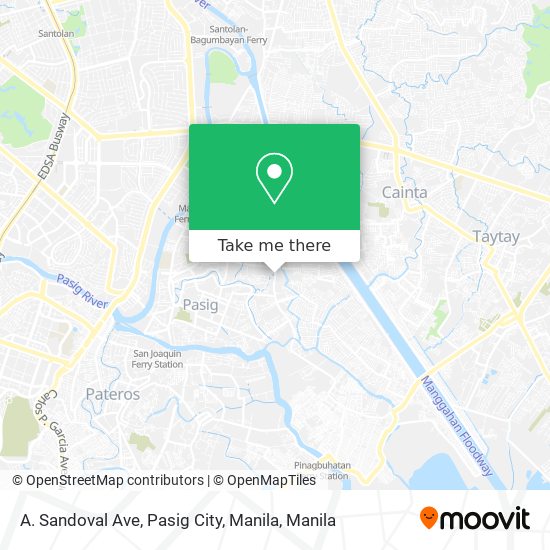 A. Sandoval Ave, Pasig City, Manila map