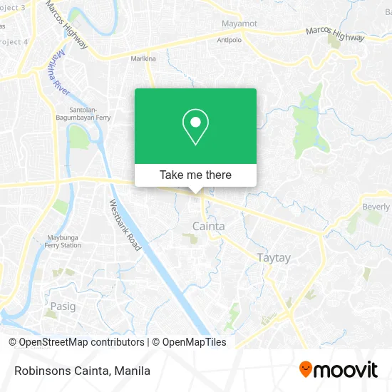 Robinsons Cainta map