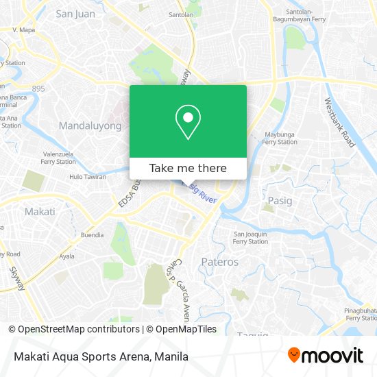 Makati Aqua Sports Arena map
