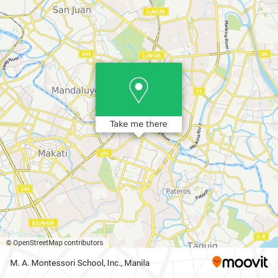 M. A. Montessori School, Inc. map