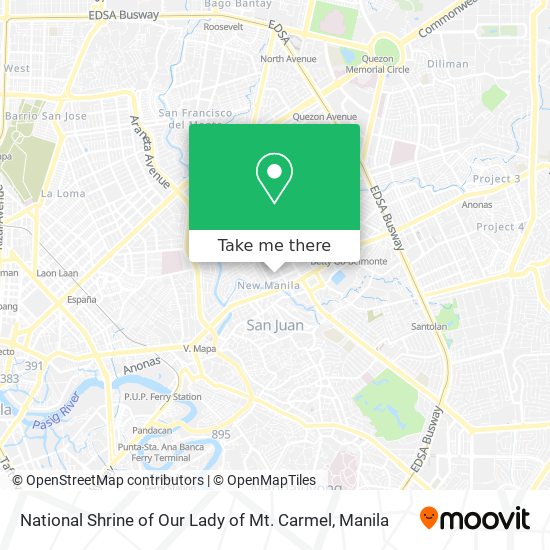 National Shrine of Our Lady of Mt. Carmel map