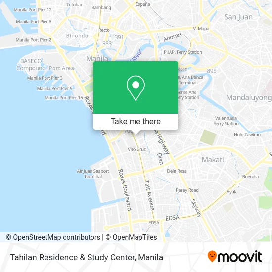 Tahilan Residence & Study Center map