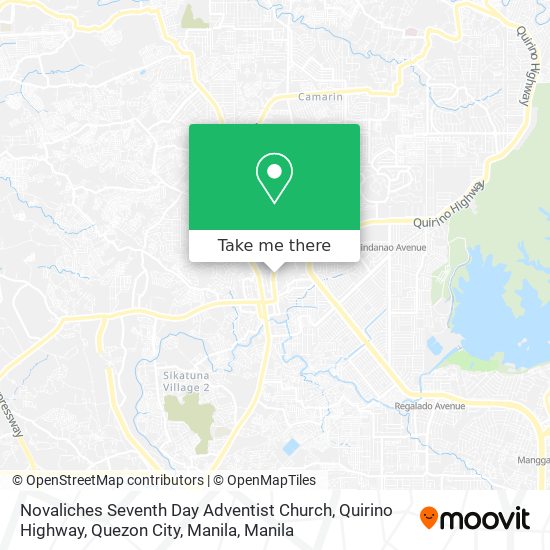 Novaliches Seventh Day Adventist Church, Quirino Highway, Quezon City, Manila map