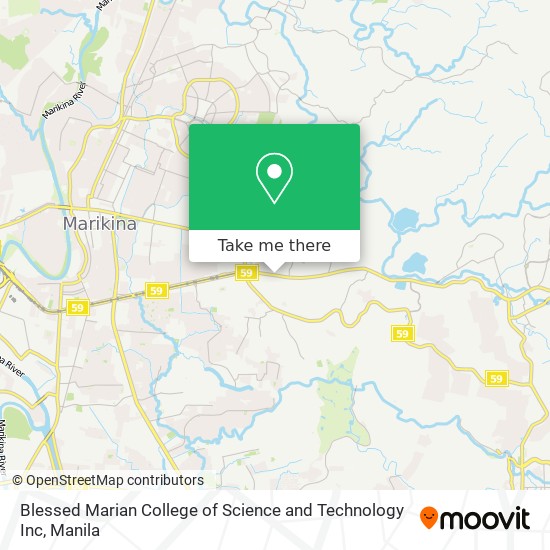 Blessed Marian College of Science and Technology Inc map