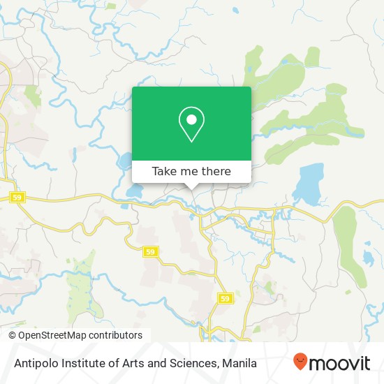Antipolo Institute of Arts and Sciences map