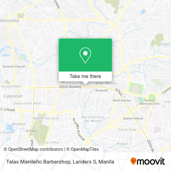 Talas Manileño Barbershop, Landers S map