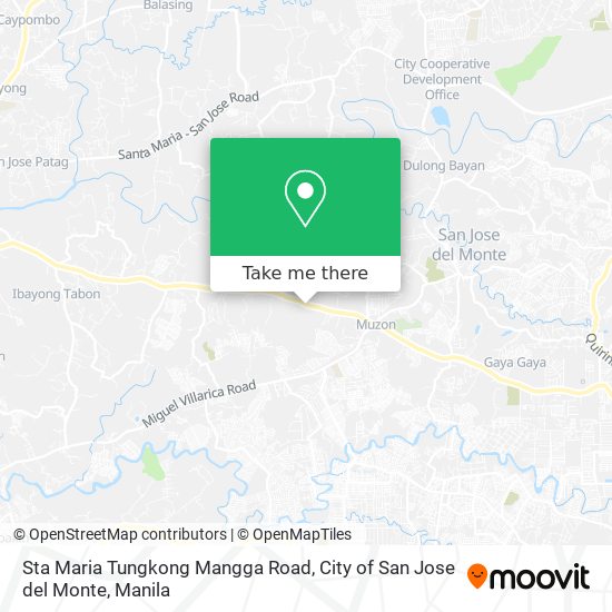 Sta Maria Tungkong Mangga Road, City of San Jose del Monte map
