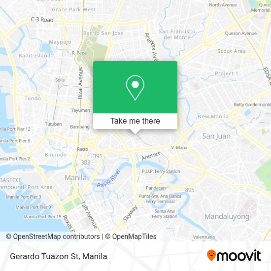 Gerardo Tuazon St map