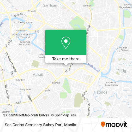 San Carlos Seminary-Bahay Pari map