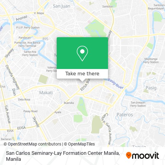 San Carlos Seminary-Lay Formation Center Manila map