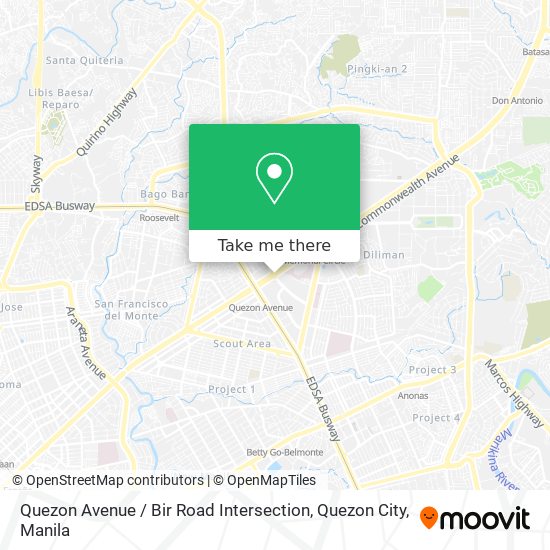 Quezon Avenue / Bir Road Intersection, Quezon City map