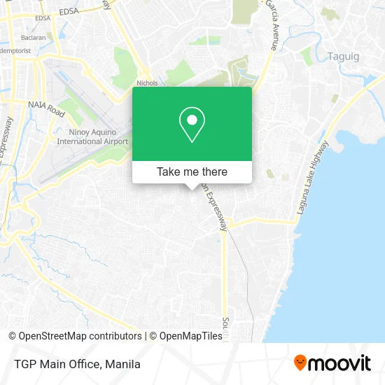 TGP Main Office map
