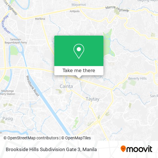 Brookside Hills Subdivision Gate 3 map