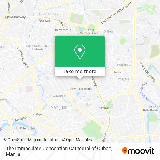 The Immaculate Conception Cathedral of Cubao map