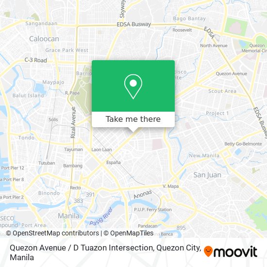 Quezon Avenue / D Tuazon Intersection, Quezon City map