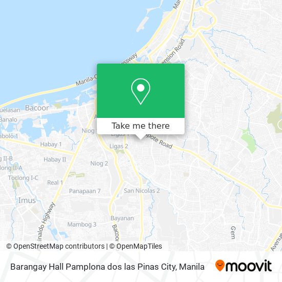 Barangay Hall Pamplona dos las Pinas City map