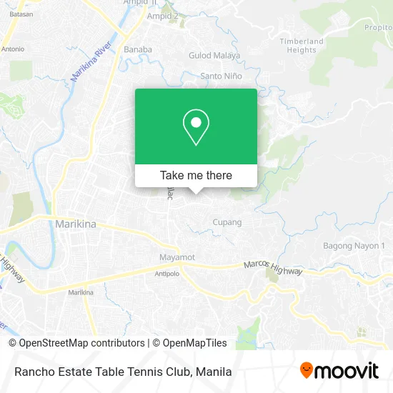 Rancho Estate Table Tennis Club map