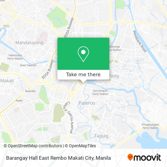 Barangay Hall East Rembo Makati City map