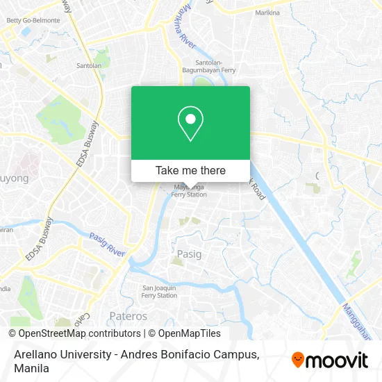 Arellano University - Andres Bonifacio Campus map