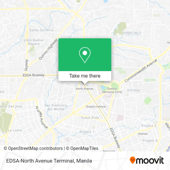 EDSA-North Avenue Terminal map