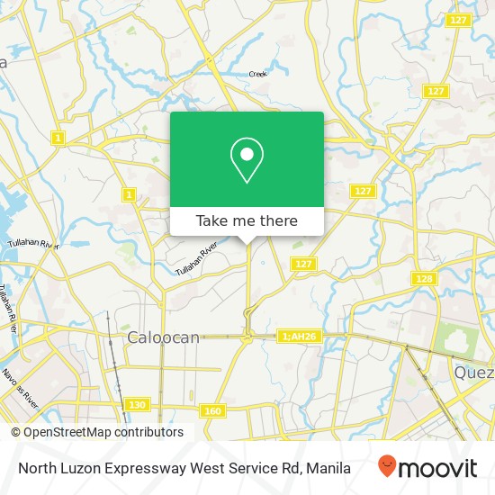 North Luzon Expressway West Service Rd map