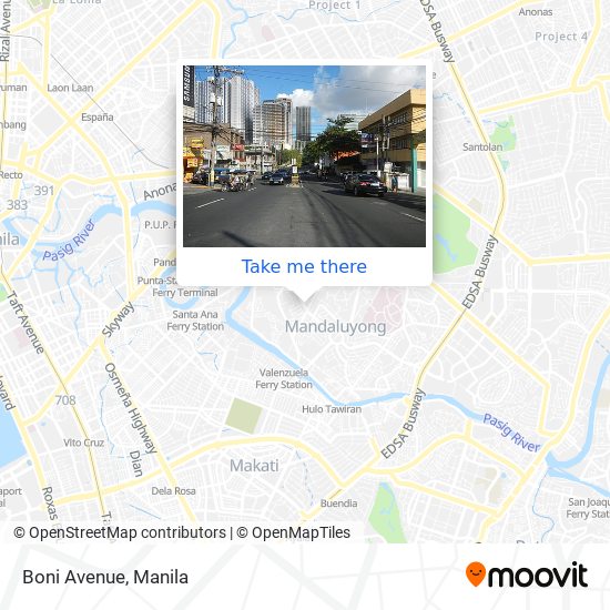 Boni Avenue map