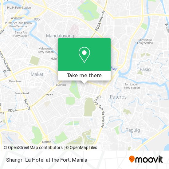 Shangri-La Hotel at the Fort map