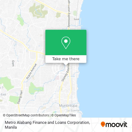 Metro Alabang Finance and Loans Corporation map