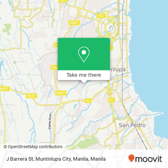 J Barrera St, Muntinlupa City, Manila map