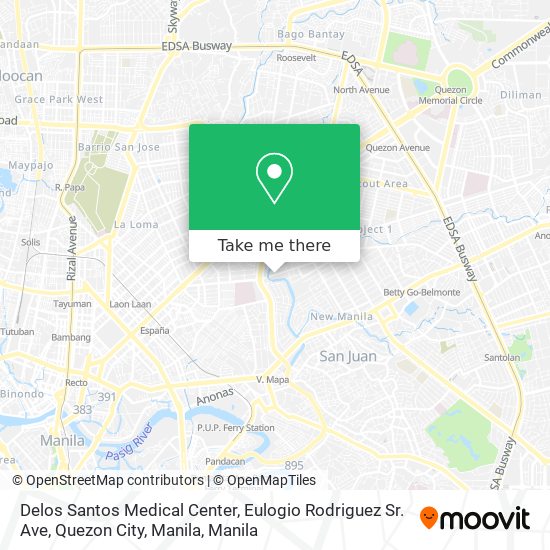 Delos Santos Medical Center, Eulogio Rodriguez Sr. Ave, Quezon City, Manila map