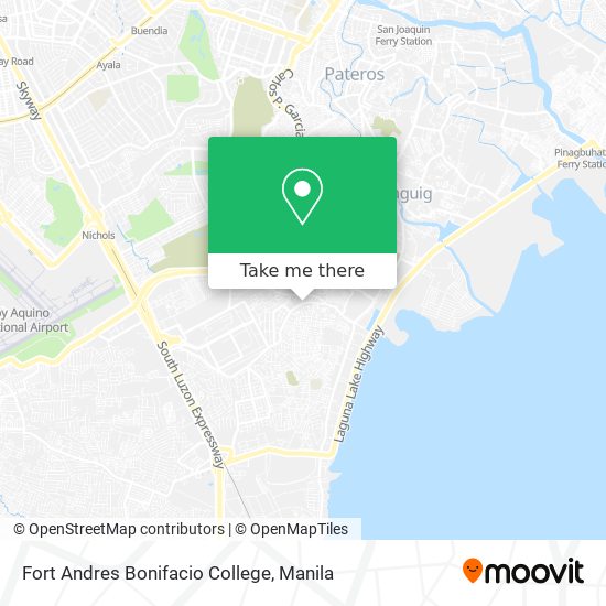 Fort Andres Bonifacio College map