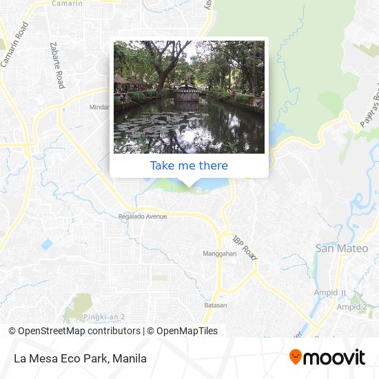 La Mesa Eco Park map
