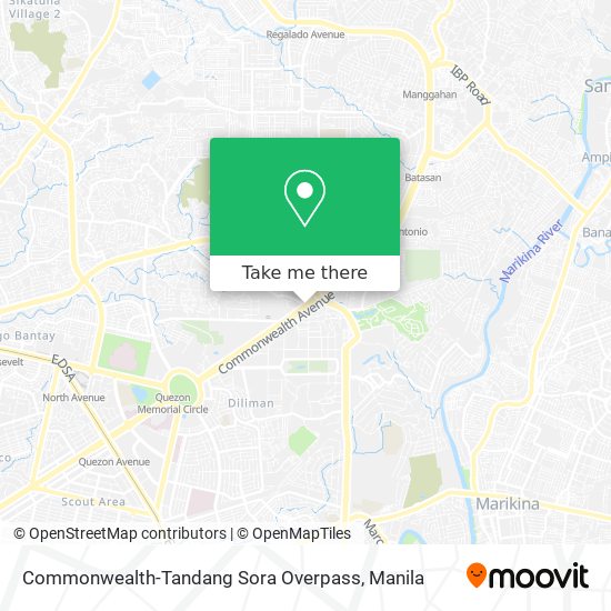 Commonwealth-Tandang Sora Overpass map