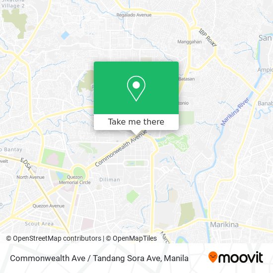 Commonwealth Ave / Tandang Sora Ave map