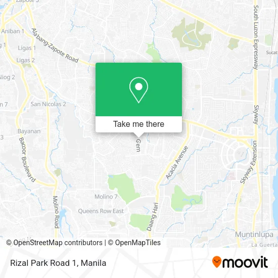 Rizal Park Road 1 map