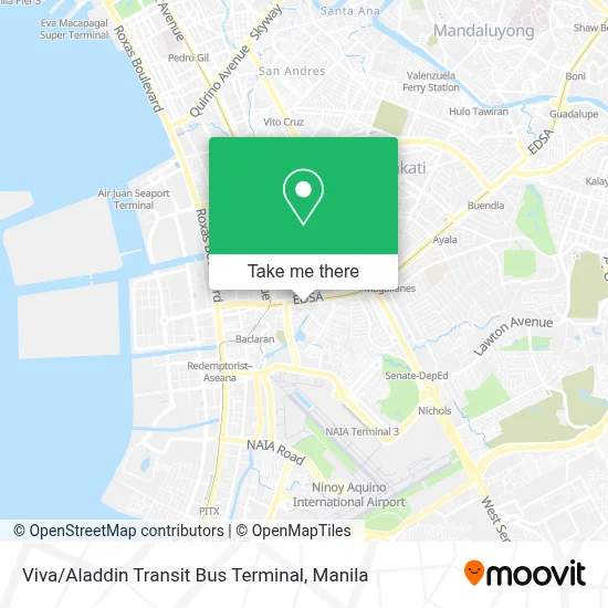 Viva / Aladdin Transit Bus Terminal map