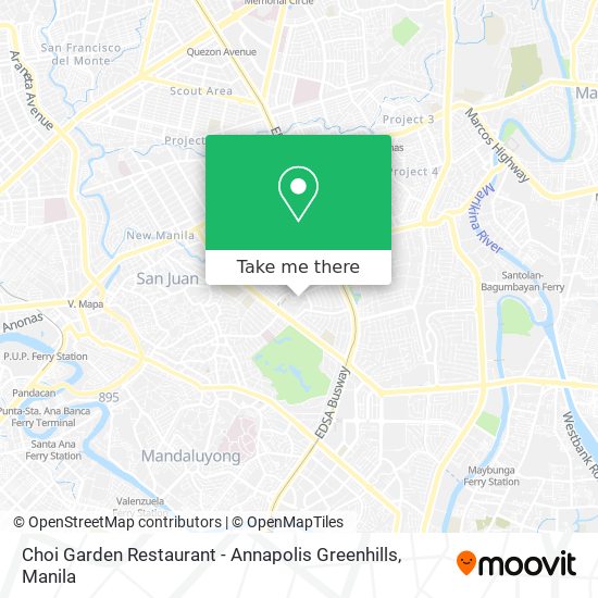 Choi Garden Restaurant - Annapolis Greenhills map