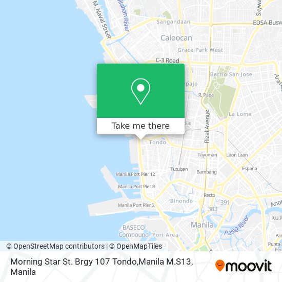 Morning Star St. Brgy 107 Tondo,Manila M.S13 map