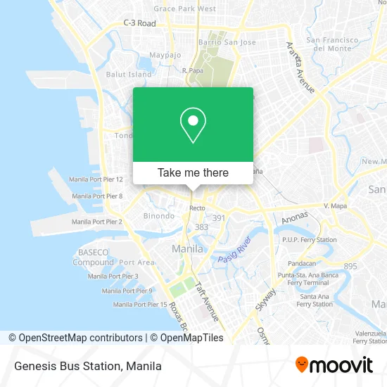 Genesis Bus Station map