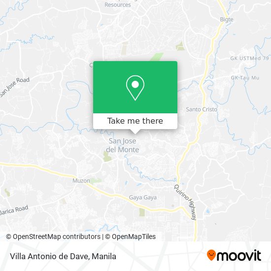 Villa Antonio de Dave map