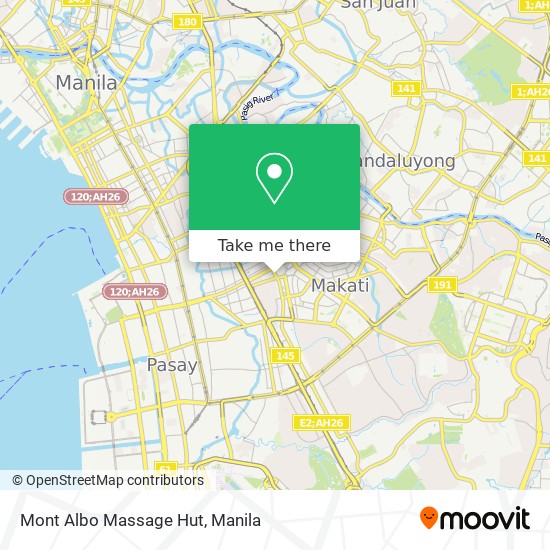 Mont Albo Massage Hut map