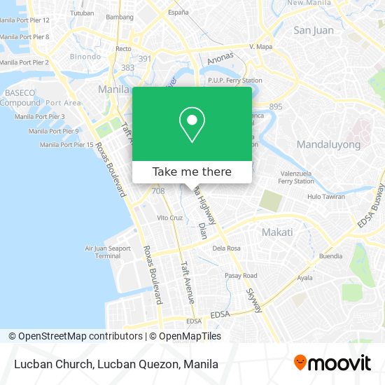 Lucban Church, Lucban Quezon map