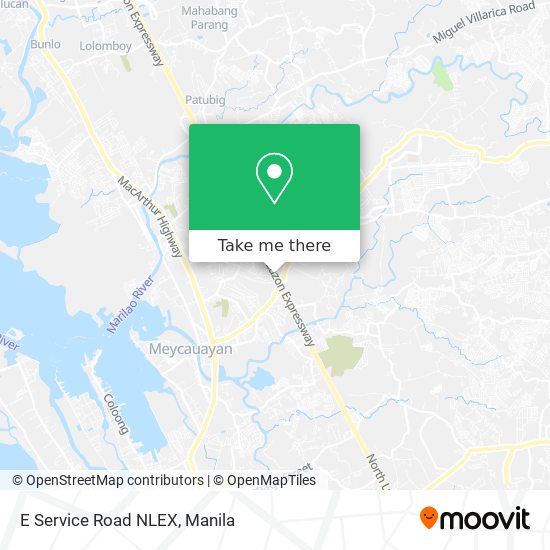 E Service Road NLEX map