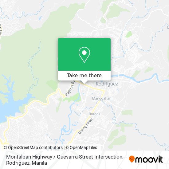 Montalban Highway / Guevarra Street Intersection, Rodriguez map