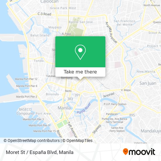 Moret St / España Blvd map