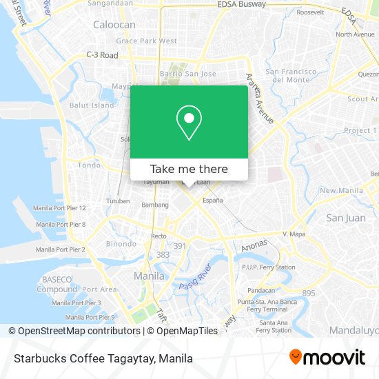 Starbucks Coffee Tagaytay map